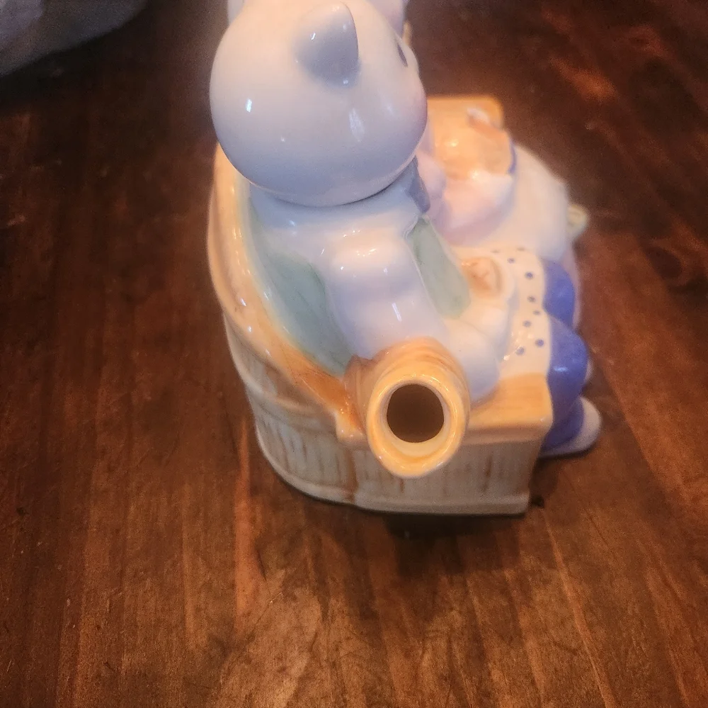 Vintage Applause Inc Charming Cat Couple Ceramic Teapot